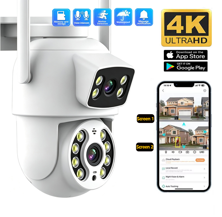 Home Office Email - 8MP 4K Wifi Gözetim Kamerası Çift