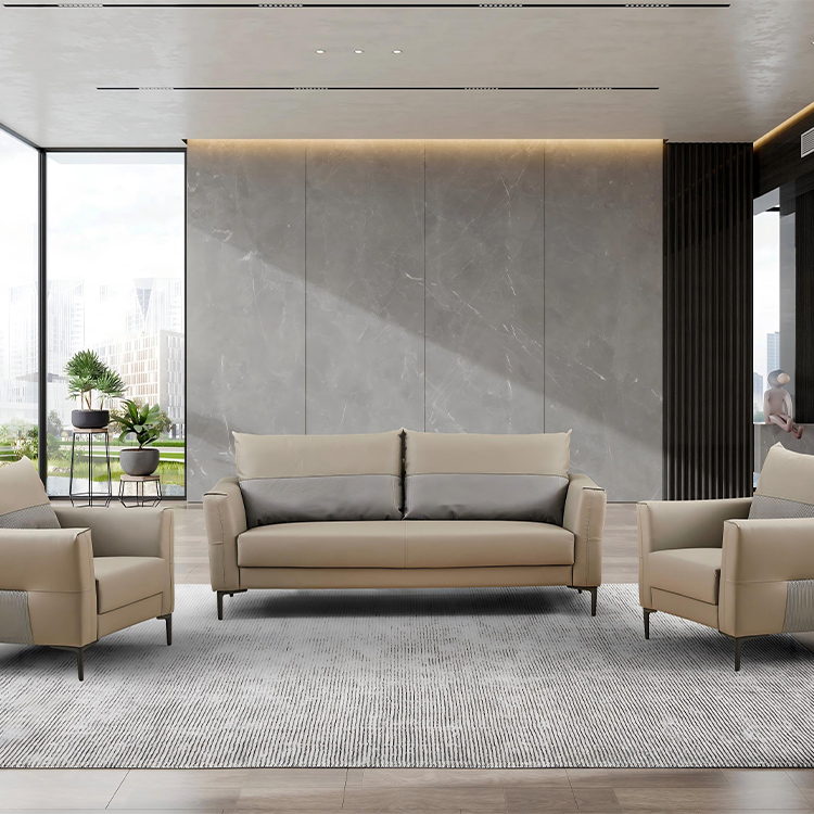 Home Office Furniture Sets - Modern Deri Ofis Koltuk Takımı Ev