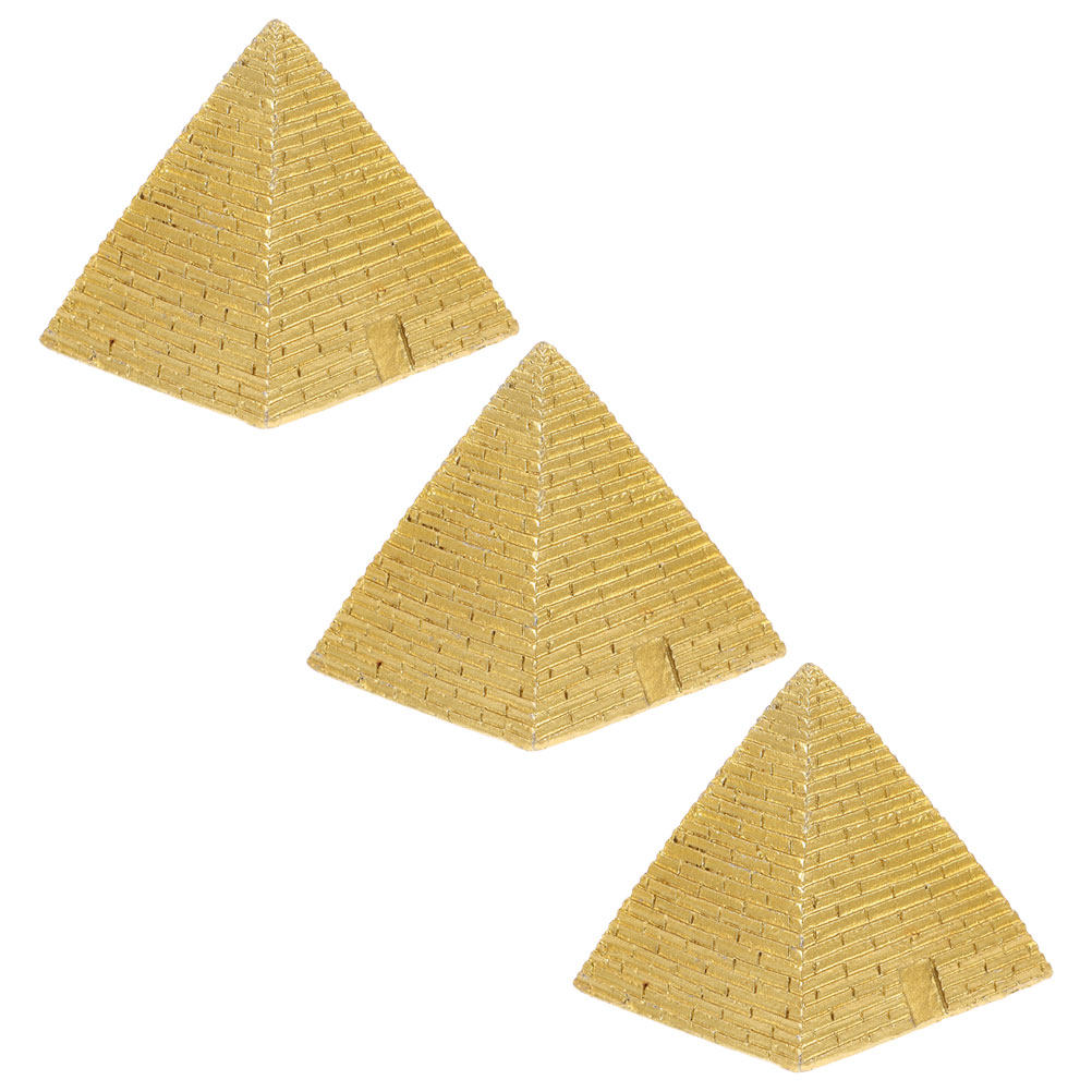 Office Table Home - 3 Adet Minyatür Mısır Piramidi Reçine