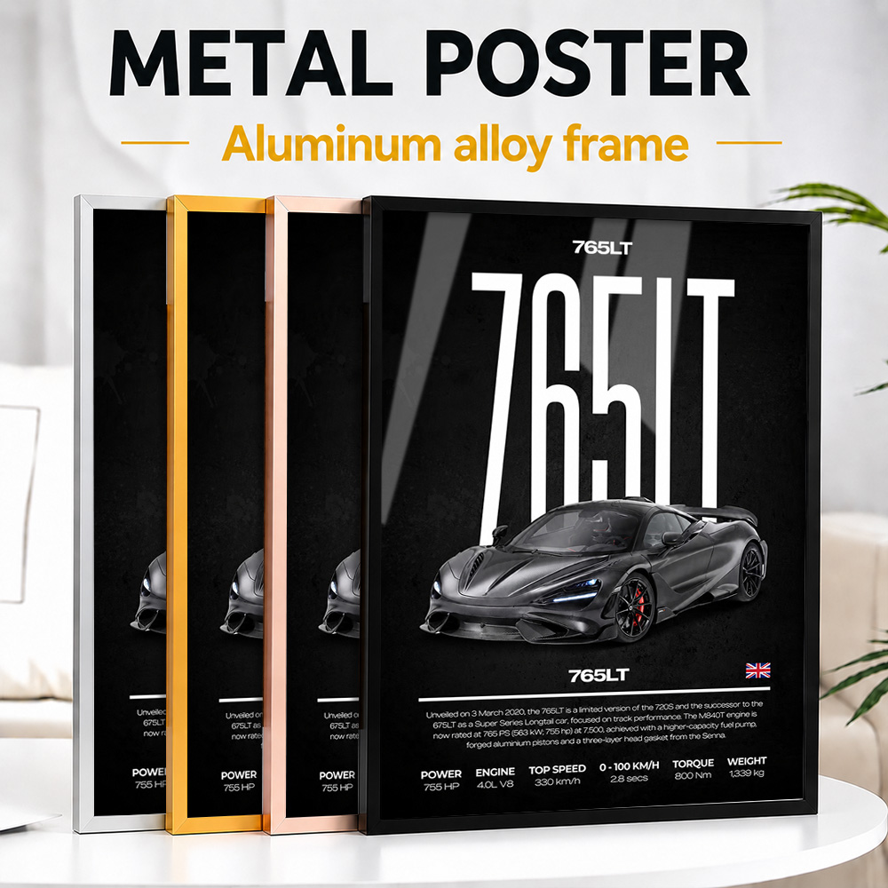 Home Office United Kingdom - Birleşik Krallık 765LT Araba Metal Posteri,