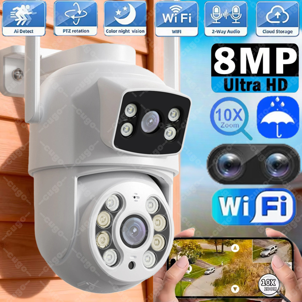 Home Office Email - 8MP Çift Lensli Wifi Kamera PTZ
