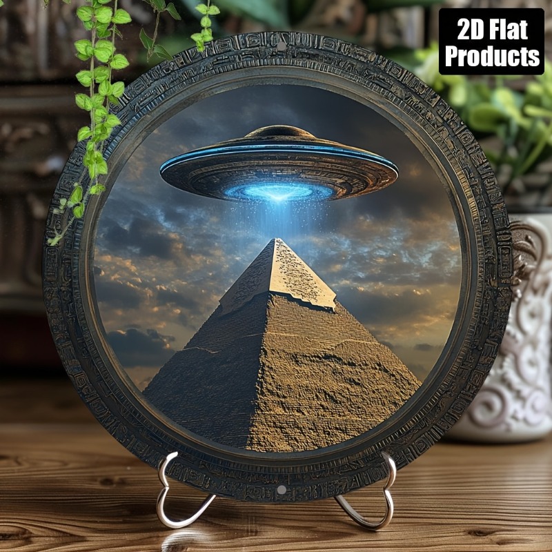 Home Office Ideas - Piramit UFO Tema Yuvarlak Alüminyum Metal