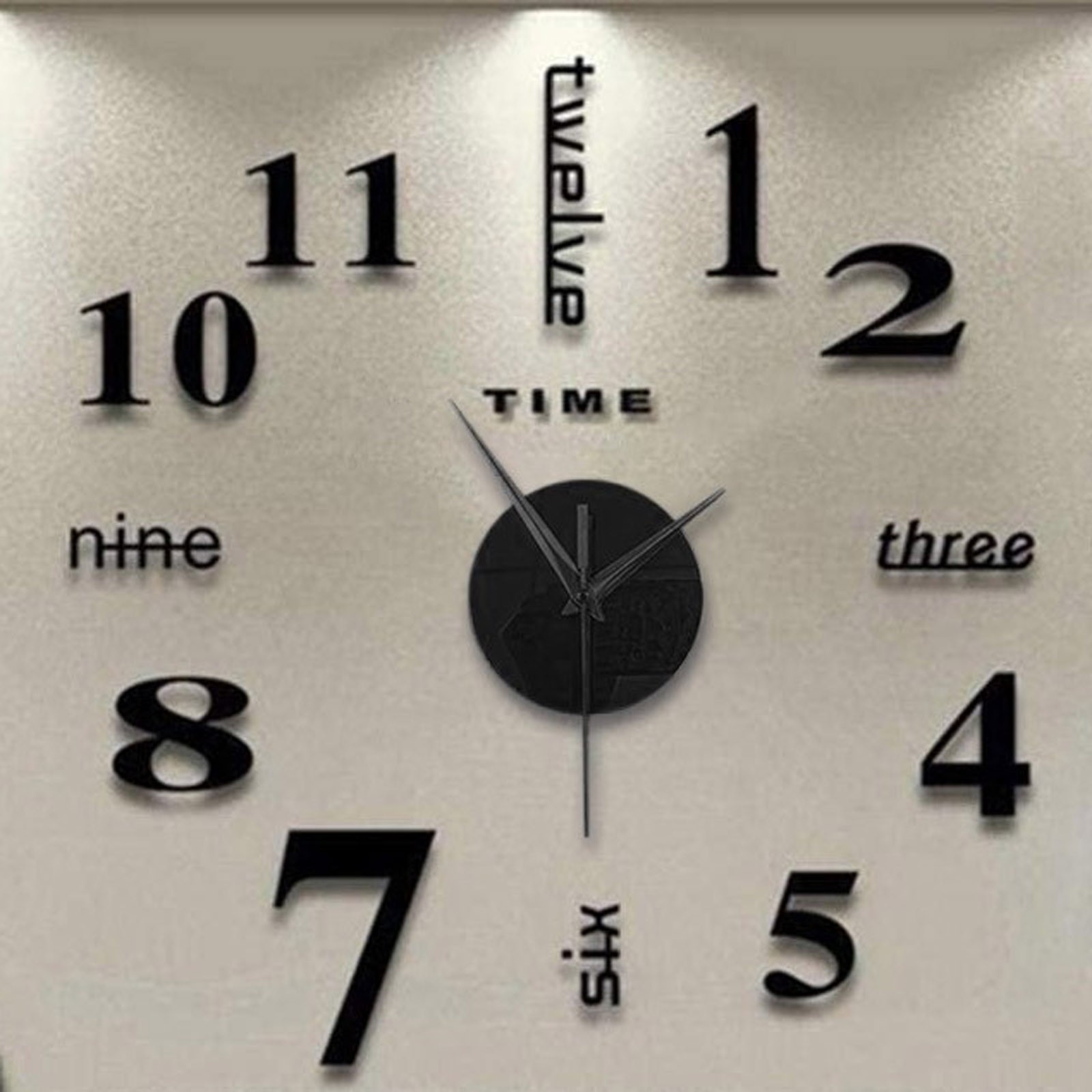 Home Office Hours - Çerçevesiz Diy Duvar Dilsiz Saat 3d
