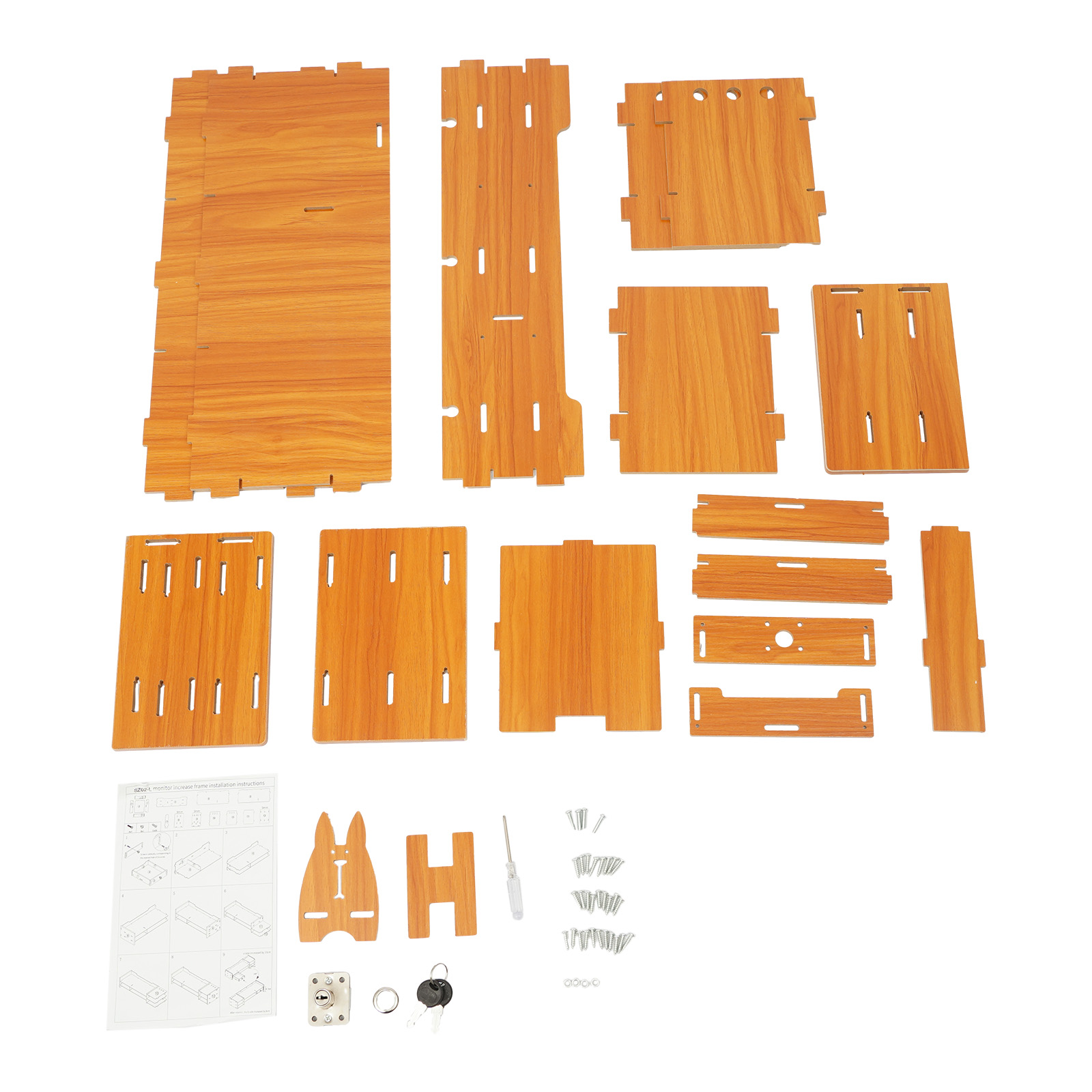 Home Office Furniture Sets - 3 Çekmeceli Kilitlenebilir Depolama Alanına Sahip
