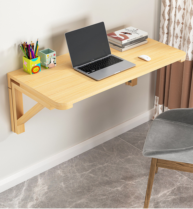 Home Office Ikea - Masif Ahşap Katlanır Duvar Masası Basit