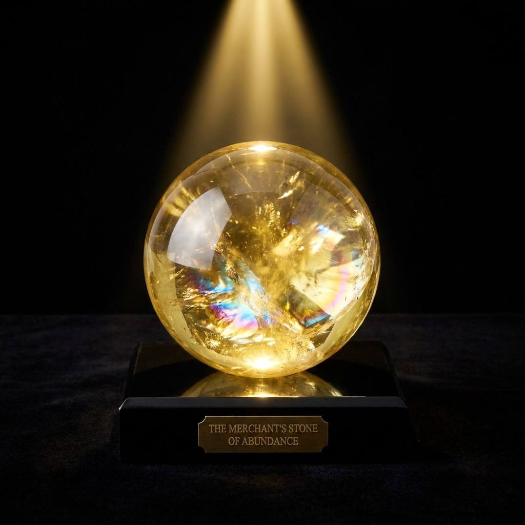 Doğal Sitrin Kristal Küre 2.4- - Home Office Feng Shui incelemesi ve fiyatı