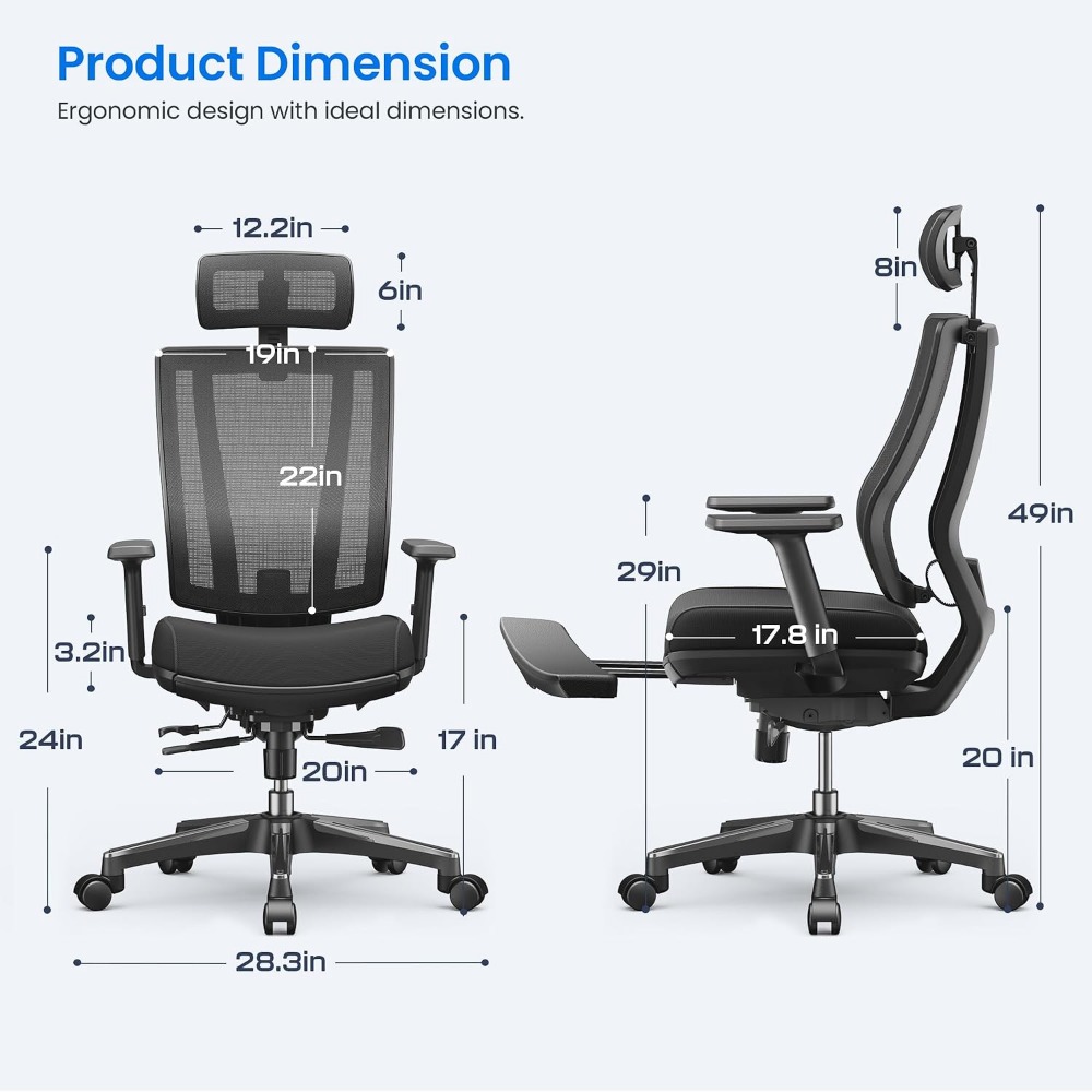 Ayarlanabilir Ofis Koltuğu: Er - Ergonomic Office Chair incelemesi ve fiyatı