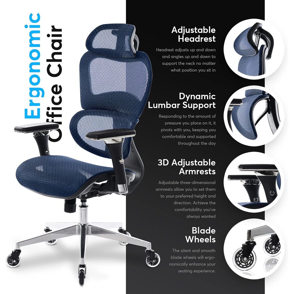 Ayarlanabilir Kolçaklı, 3D Bel - Ergonomic Office Chair incelemesi ve fiyatı