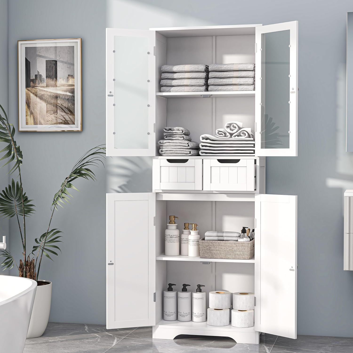 Uzun Boylu Banyo Dolabı Cam Ka - Home Office Furniture Sets incelemesi ve fiyatı